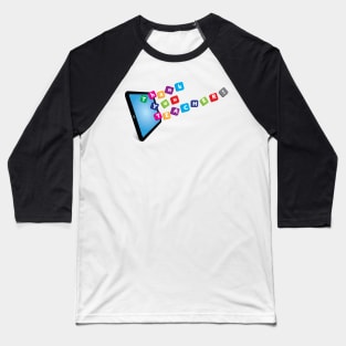 Thank you teacher - words from tablet Baseball T-Shirt